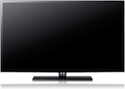 46" Samsung UE46ES5500 fladskærms-LED-TV, smal sort ramme, rektangulær sort fod, slukket skærm