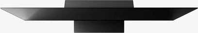 Panasonic TX-65HZ2000E OLED 65" TV, set forfra, sort slukket skærm, rektangulært mat sort centralt fod