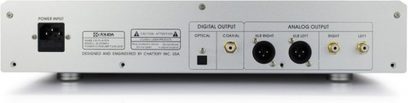 Jolida JD100 MKII CD-afspiller, bagside, analog og digital lydtilslutning, tænd/sluk-knap