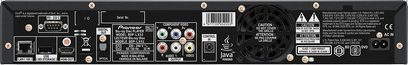Pioneer BDP-LX52 Blu-ray-afspiller, bagside, audio/video-tilslutninger inkluderende HDMI, komponent, Ethernet, USB, RS-232C
