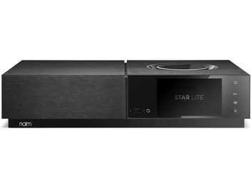 Naim Audio Uniti Star Lite black all-in-one hi-fi system, front panel with display and touch controls
