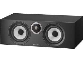 Bowers & Wilkins HTM6 S3 melns centrālais skaļrunis, koka korpuss, 3 skaļruņi, noapaļota priekšpuse