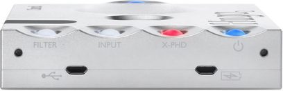 Tragbarer Audio-Wandler Chord Electronics Hugo 2 Silber mit Filteranschlüssen, Eingang, X-PHD und Stromversorgung