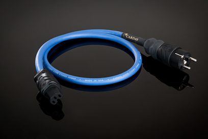 Cardas Clear Cygnus Power-netledning, IEC- og stikforbindelser, blå kappe, 2 meter lang