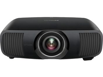 Epson EH-LS12000B must videoprojektor, esivaatest, objektiiv keskel ümmarguse läätsega, külgmised õhuavad