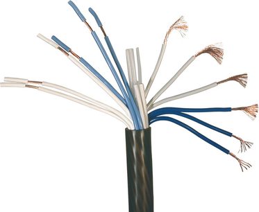 Højttalerkabel Real Cable TDC 600 2 x 3 m, blå og hvid kappe, fortinnede kobberledere