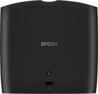 Epson EB-QB1000 videoproiettore nero, vista frontale, superficie liscia, logo centrale, indicatori a sinistra, badge 3LCD in basso