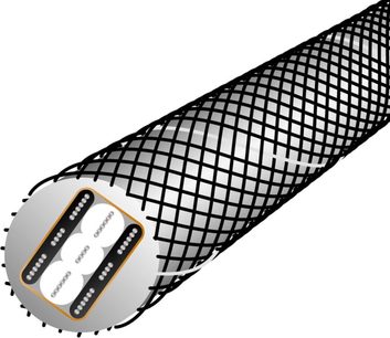 Wireworld Platinum Starlight 8 (PSV) 1m digital coaxial kabel, sort flettet kappe, guldbelagte RCA-stik, set ovenfra