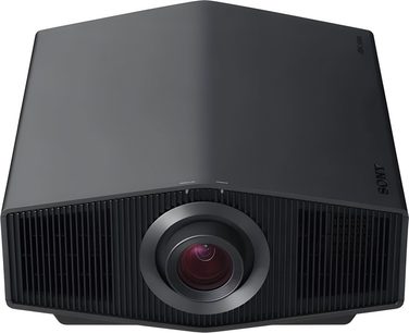 Proyector Sony BRAVIA Projector 9 (VPL-XW8100ES) negro, vista frontal, lente central, superficie lisa, esquinas redondeadas