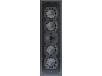 Indbygget væghøjttaler Perlisten R7i-LR, sort børstet metal, 4 højttalerenheder, 3 centrale transducere, frontvisning