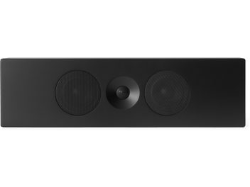 Cassa da parete Tangent Spectrum II XLCR nero opaco, vista frontale, due griglie metalliche circolari e tweeter centrale