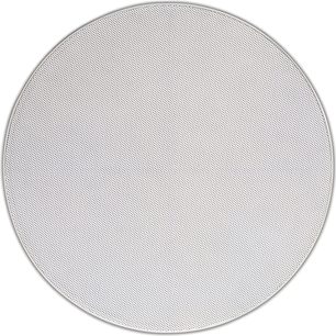 Diffusore da incasso a soffitto ArtSound FL401 rotondo bianco, griglia metallica sottile vista frontale