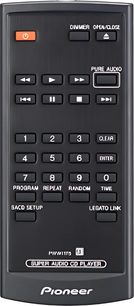 Pioneer PD-D6-J sort CD-afspiller, frontvisning, numeriske og kontrolknapper, digitalt display, Pioneer-logo