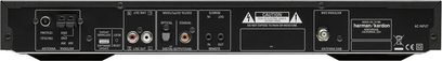 Harman Kardon TU 980 tuner i sort, forfra, tæt på, synlige tilslutninger og knapper