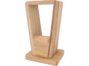 Accessory for HI-FI Headphones Enova HIFI DELUXE HSWO light wood, vertical rectangular structure, square base, gold logo