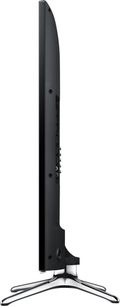 Televizor Samsung UE55H6200 černý, boční pohled, na podstavci, plochá obrazovka, tenké rámečky, konektory vzadu