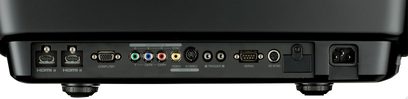 Mitsubishi HC9000DA + sort 3D-pakke, bagudvendt billede, HDMI-, VGA-, S-Video-, komponent-, serie- og trigger-tilslutninger