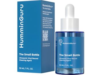 Liquido di pulizia per vinile HumminGuru The Small Bottle, flacone contagocce blu con scatola blu
