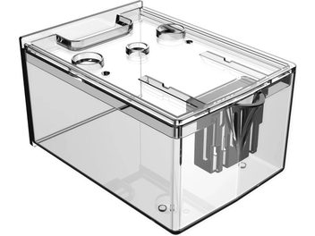 HumminGuru-waterreservoir voor platenwasmachine, transparant en rechthoekig, met deksel met ronde openingen