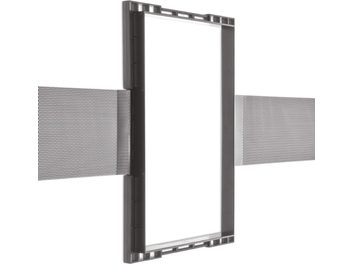 Rechthoekige zwarte metalen inbouwbehuizing voor Bowers & Wilkins inbouwluidspreker, met geperforeerde metalen grille
