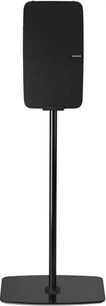 Pied per altoparlante Flexson compatibile con Sonos Five o Play:5, vista frontale, base rettangolare piatta, stelo verticale sottile
