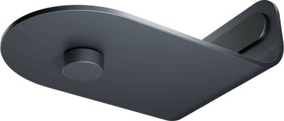 Hisense WM8Q metal gri projektör desteği, merkezde düğmeli kavisli yuvarlak taban, alt görünüm