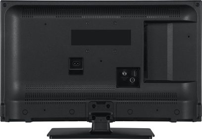 Panasonic TS-24N30AEZ højdefinitions-tv, bagsidevisning, synlige stik, centralt stativ, sort overflade