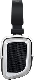 Hifiman Edition S hovedtelefoner i sort og sølv, ovale gittrede ørepuder, polstret hovedbøjle, set fra venstre profil