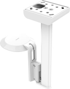 Flexson speaker stand, model Ceiling Mount for Sonos ERA 100 white, white finish, front view, slightly downward angle