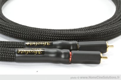 MPC Audio Absolute modulation RCA-lydkabel, sort flettet kappe, sorte og forgyldte RCA-stik
