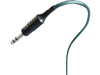 Kabel Cardas Parsec headphone 3m, moški-moški priključek, zelena prevleka, črni konektorji, stranski pogled