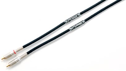 To 0,8 m Nimed Reference Studio RCA-lydkabler, sorte, med forgyldte RCA-stik i enderne