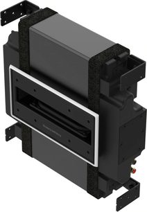 Indbygget subwoofer Bowers & Wilkins ISW-6 sort, metal/plastkabinet, hvid ramme, 3/4-visning