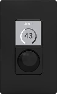 Telecomandă de perete Klipsch ZC1 neagră cu ecran Zone 1 volum 43 și rotiță mare rotativă
