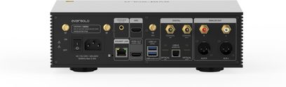 Мережевий аудіоплеєр EverSolo DMP-A6 Gen 2, вид ззаду, роз'єми RCA, XLR, коаксіальні, оптичні, USB, HDMI, LAN, вимикач, роз'єм живлення
