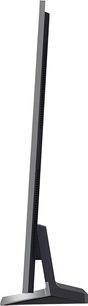 LG ST-G4WR8377 -seinäkiinnike, mustaa metallia ja muovia, sivuprofiili, ohut paneeli, jossa pystysuuntaiset ilmanvaihtoaukot, kaksivärinen trapetsinmuotoinen jalusta