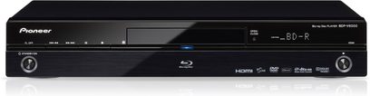 Pioneer BDP-V6000 sort Blu-ray-afspiller, set forfra, med display, knapper og diskskuffe