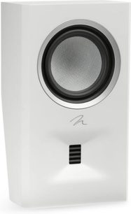 Diffusore posteriore bipolare Motion MP10 bianco opaco con cabinet rettangolare, altoparlante circolare e griglia rettangolare nera