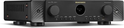 Marantz CINEMA 70s Serie 2 AV-forstærker i sort, front med to store drejeknapper og cirkulær skærm ცენტრ