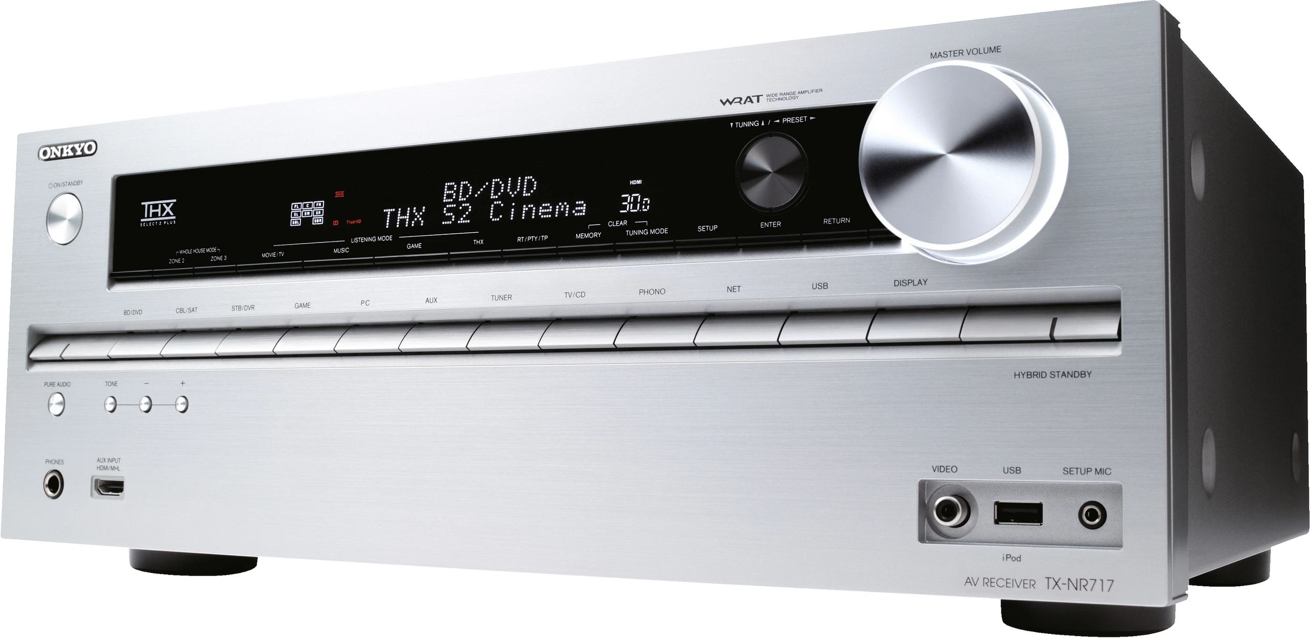 Onkyo TX-NR717 strieborný - AV receiver - HomeCineSolutions