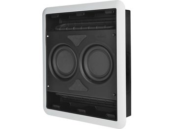 Velodyne SC-IW 600 X fekete beépíthető mélysugárzó dupla hangszóróval, enyhén perspektivikus elölnézet