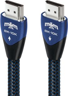 HDMI кабел AudioQuest ThunderBird 8K-10K със сини и черни конектори и оплетена обвивка