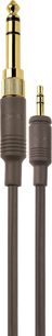 Kabel jack 3,5 mm samec na jack 6,35 mm samec Focal, černý a zlatý, přímé konektory