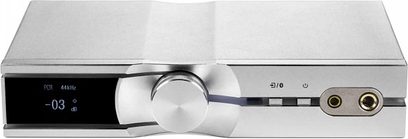 iFi Audio iDSD NEO DAC-lydkonverter, aluminiumskabinet, front med skærm, knapper og stik, produktfoto