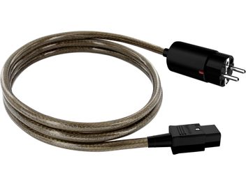 Przewód zasilający EAT Essential Audio Tools C19L+HC 4 m, złącza IEC i Schuko, oplot z oplotu miedzianego