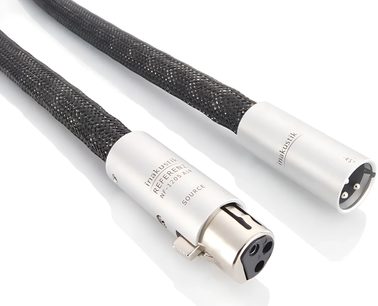 Inakustik Referenz NF-1205 AIR sort flettet XLR-lydkabel med sølvfarvede stik, nærbillede