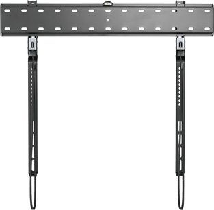 Norstone Mount SLIMLED 4080 vægbeslag til TV, mørkegrå perforeret metalplade, to justerbare sorte lodrette arme