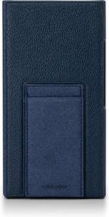 Astell&Kern PD20 navy blue case with grained texture and rectangular front pocket, front view