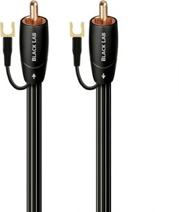 Câble subwoofer Audioquest Black Lab 12m noir, double RCA or avec fil de masse à fourche