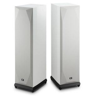 Чифт подови тонколони Mofi Electronics SourcePoint 888 бели с текстилен грил и черна основа